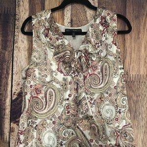 White House Black Market Paisley “Wrap” Style Top